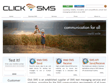 Tablet Screenshot of clicksms.co.uk